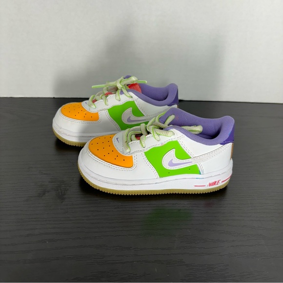 Nike Force 1 LV8 Toddler Kids Shoes Sz 7c White Space Purple - Picture 4 of 10